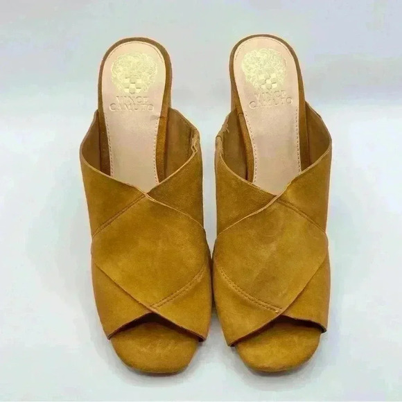 COPY - 🧡PRE-LOVED🧡VINCE CAMUTO🧡GINGER COLORS SUEDE MULES🧡SIZE 9 - Picture 9 of 12